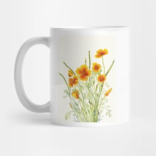 Mexican Gold Poppy - Botanical Illustration Mug